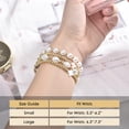 thumbnail image 4 of Pulsera AIRSPO dorada con cuentas, banda elástica para Apple Watch de 40 mm, 4 of 8