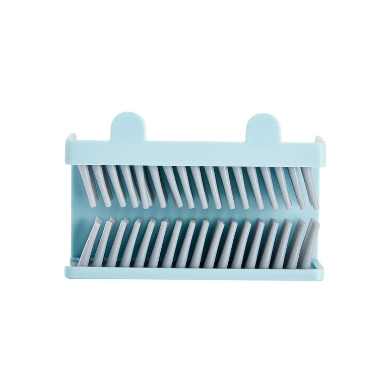 Wall Mount Hair Storage Brush Silicone Hair Stoppers Catcher Wall Mount Hair Collector for Bathroom Hair Trap for Shower Drain, Size: One size, Blue