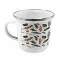 thumbnail image 2 of Feathers Steel Camping Mug, Arrangement of Types of Quills in Vivid Tones Grey Splashes Image Print, Printed Thermal Cup for Camping and Outdoor Activities, by Ambesonne, 2 of 2