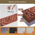 thumbnail image 5 of ZHUYZ Non Slip Stair Treads for Wooden Steps, 15 Pack 8"x30" Carpet Stair Treads with Boho Pattern Carpet for Home Safety Decor, Washable Rugs with Rubber Backing for Elders Kids and Dogs, 5 of 7