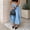 Light Blue, variant on Loose Fit Bubble Pants Women Elastic Waist Baggy Wide Leg Pull On Pleated Bubble Pants Flowy Palazzo Barrel Pant