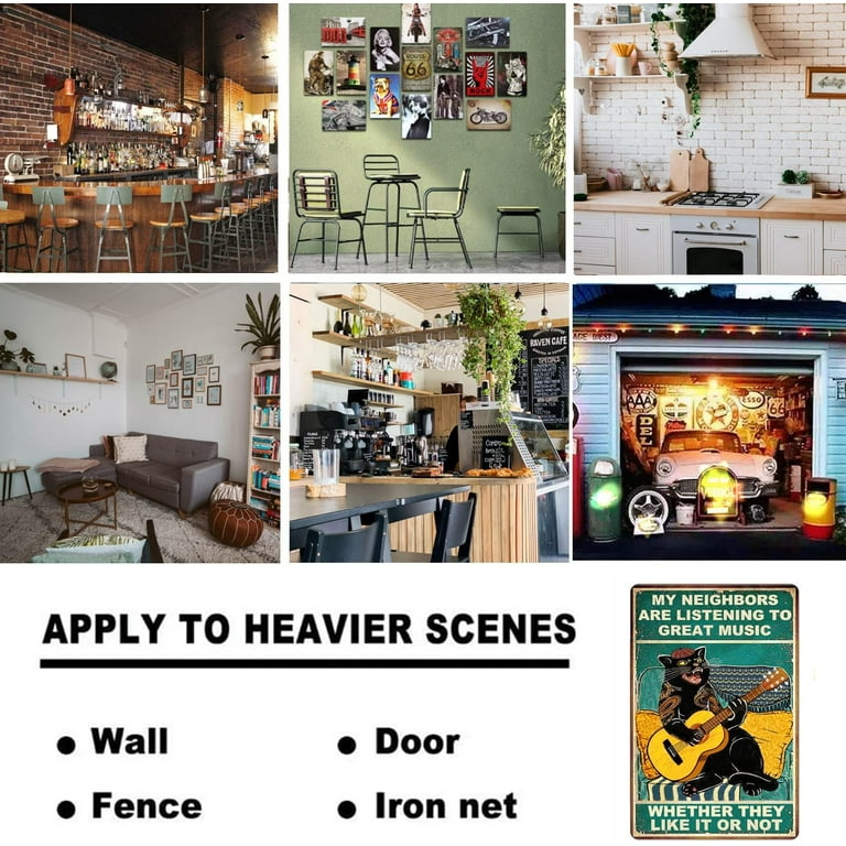 Seeyoo Vintage Tin Sign Wall Decor - 8x12 Inches, 2D Flat With 3D Effect (Gun Style 2)