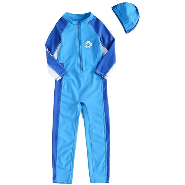 Combinaison de Surf Garçon Fille une Pièce Manches Longues Combinaison de Plongée Natation