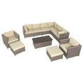 thumbnail image 1 of Chambers Bay Collection 11-Piece Aluminum Patio Conversation Set with Tan Cushions, 1 of 2