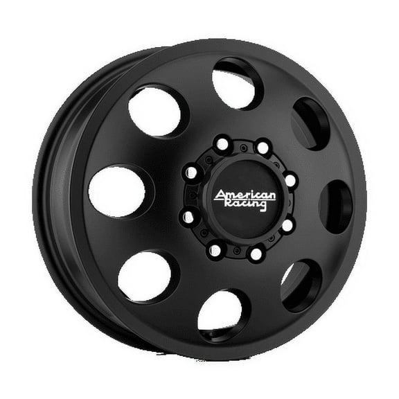 American Racing Aluminum Rim AR204 BAJA DUALLY 17X6in Satin Black - Front Finish, AR204760907111