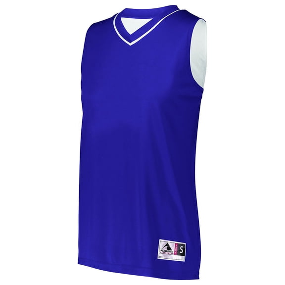 Augusta S Ladies Reversible Two-Color Jersey Purple/White 154