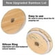 thumbnail image 3 of Reusable 24oz Mason Jar Cups for Bubble Tea, BPA-Free Glass Drinking Cups with Bamboo Lids & Stainless Steel Straws, 4-Pack Wide Mouth Smoothie & Iced, 3 of 5