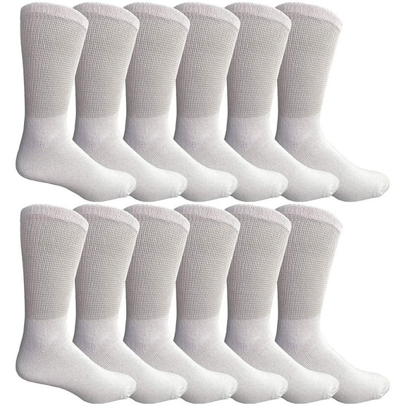 Yacht & Smith Men's and Women's Diabetic Neuropathy Edema Socks, Cotton Crew, Ankle Medical Sock