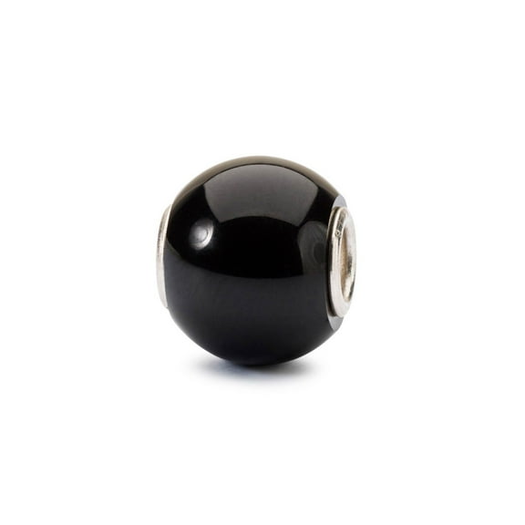 Trollbeads Jewelry, Round Black Onyx Gemstone Charm, 1 Count