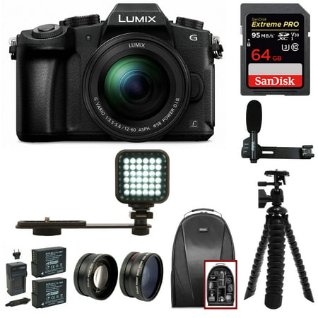Panasonic LUMIX G85 Mirrorless Camera with 12-60mm Lens and Video Light (Best Low Light Mirrorless)