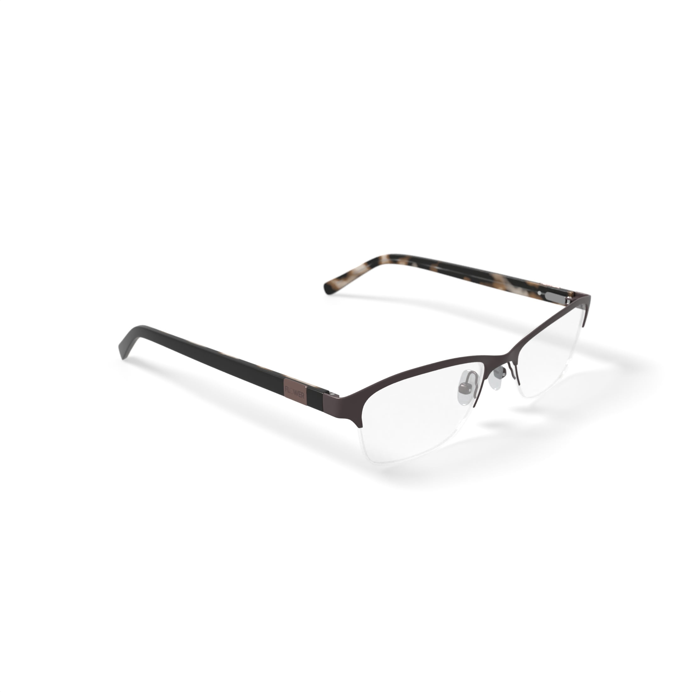 Flower Women's FLR6020 Prescription Eyeglasses with Case, Brown