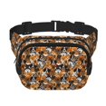 thumbnail image 1 of Disketp Dogs Different Breeds Riñonera de Doble Capa, Bolsa de Cintura Ajustable para Viajes, Correr y Senderismo, Riñonera Ligera para Hombre y Mujer, 1 of 9