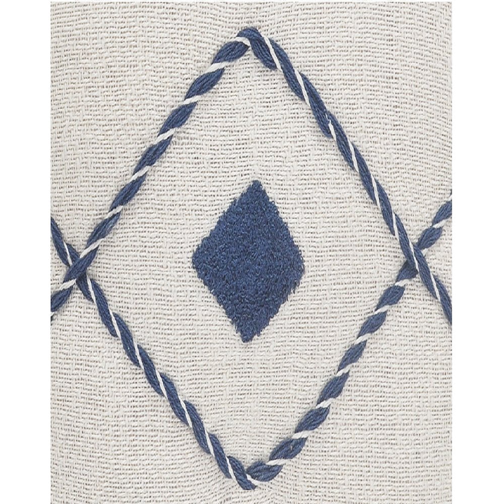 LR Home Coastal Edge Geometric Diamond Throw Pillow