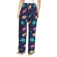 thumbnail image 3 of Xecao Cartoon Dinosaur Women's Straight Lounge Pajama Pants: The Epitome of Relaxed Sleepwear, 3 of 9