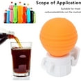 thumbnail image 5 of Soda Bottle Pump, Plastic Bottles Sealer, Pour Carbonation Carbonated Drink Leak-Proof Cover Soda Bottle Cap, Keep Pump Cap Saver Stopper Lids, Orange, 5 of 8