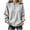 Gray, variant on Women's Long Sleeve Henley Shirts Button Down Raglan Top, Loose Fit Cozy Basic Tees Casual Pullover Tunic for Spring, Fall, Winter Blue,2XL