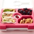 thumbnail image 6 of Flexnlock Kids Platinum Silicone Food Tray Lunch Box Set With Accessories - Leak Proof, Clean Lid Design, Microwavable, Dishwasher Safe, Freezer Safe, and BPA-Free/ Unicorn (Pink), 6 of 9