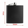 thumbnail image 3 of Custom Hip Flask for Liquor Stainless Steel Whisky Flask Personalized 6oz Pocket Flask Birthday Wedding Father's Day Gift, 3 of 8