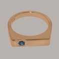 thumbnail image 5 of LBG British Made 14k Rose Gold Natural Blue Topaz Mens Band Ring - 33 size options - Size 10, 5 of 6