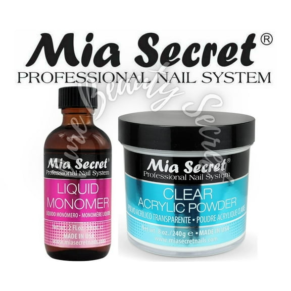 Mia Secret Liquid Monomer 2 oz and Clear Powder 8 oz