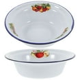 thumbnail image 3 of SEWCHICS Baking Enameled Basin White 2Pcs 6.3X4.1X2.0In, 3 of 8