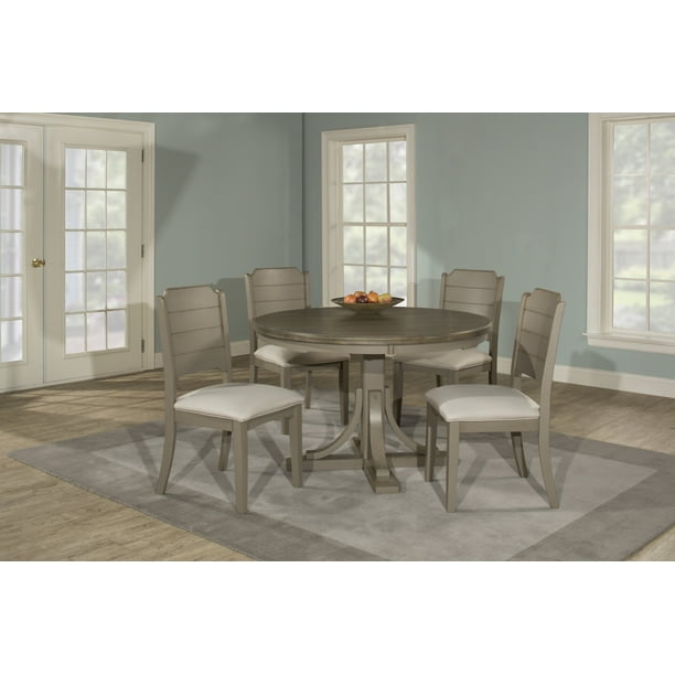 Hilale Furniture Clarion Wood 5 Piece Round Dining Set With Side Chairs Distressed Gray Com Hilale Furniture Clarion Wood 5, Distressed Gray Kitchen Table Set