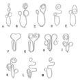 thumbnail image 5 of HOOUN Non-Piercing 316L Stainless Steel Fake Nose Clip Septum Nose Clicker Rings Set-J, 5 of 9