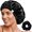 Black, variant on Adjustable Satin Bonnet Double Layer Hair Bonnet for Sleeping Bonnets for Women Hats Curly Natural Hair