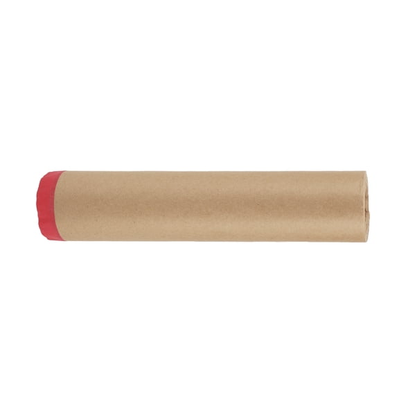 Unique Bargains Pre-Taped Masking Paper 1500x60cm / 49.21ftx23.62" 1 Pc Automotive Paint Masking Paper Brown Red