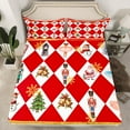 thumbnail image 2 of Homewish Dreamy Fairy Princess Queen Sheet Sets for Teen, Red Buffalo Checkered Flat Sheet, Retro Nutcracker Guard Queen Fitted Sheet, Super Cozy Room Decor, 4 Pieces, 2 of 7