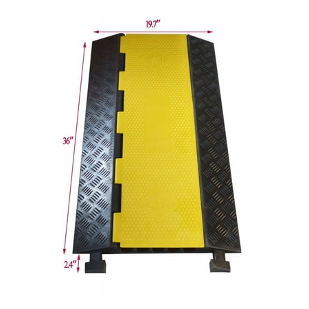 INTBUYING 5-outdoor Rubber Electrical Cord Cable Cover/Wire Protector/Covers Extension 38.4 *19.7* 2  Safety Hide Floor PVC & Rubber price history on PriceWatchPro