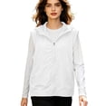 thumbnail image 3 of Women's Solid Hooded Sun Vest, Lightweight Loose Fit Sleeveless Outdoor Jacket Cover Up, 3 of 9