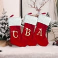 thumbnail image 4 of kiskick Letter Embroidered Knit Christmas Stocking Pendant – Christmas Stocking for Gifts, Christmas Decoration, 4 of 8