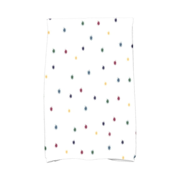 Simply Daisy, 16 x 25 inch, Veggie Dots Kitchen Towel, Green