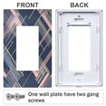 thumbnail image 3 of Yayeee Rocker Switch Wall Plate 3-Gang 6.5"x4.6" Home Decorative Outlet Cover, Black Stripes, 3 of 6