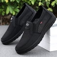 thumbnail image 5 of Men Walking Shoes Breathable Hollow Mesh Casual Shoes Lightweight Non Slip Slip On Thick Rubber Sole Loafers Three Classic Solid Color Daily Outdoor Sneakers, 5 of 8