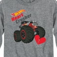 thumbnail image 3 of Hot Wheels - Valentine's Heart Crusher - Toddler And Youth Long Sleeve Graphic T-Shirt, 3 of 5