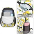 thumbnail image 4 of Lemon and Slice White Pattern 17" School Backpacks for Teens,Waterproof Oxford Fabric,S-Shape Padded Straps for School,Travel,Hiking,Camping, 4 of 6