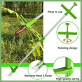 thumbnail image 3 of Extractor de malas hierbas manual con mango de acero y herramienta de jardinería de 3 garras para césped y jardín, 3 of 5