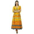 thumbnail image 2 of Bimba Women Cotton Anarkali Kurti Mandarin Collar Flaired Kurti Ethnic Wear Dress, 2 of 4