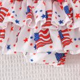 thumbnail image 5 of UngA First 4th of July Baby Girl Outfit Ruffle Romper+Bloomers Tutu Skirt+Socks+Headband 4Pcs Infant Newborn Clothes Set (Red,6-9 Months), 5 of 7