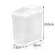thumbnail image 4 of Contenedor de cereales con ruedas para alimentos secos, resistente a la humedad, portátil para cocina El color blanco, 4 of 8