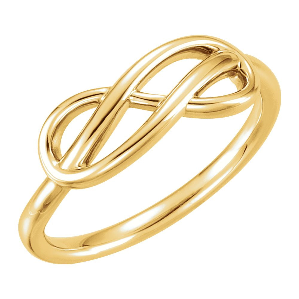 JewelryWeb - 14k Yellow Gold Double Infinity Ring Size 6.5 Jewelry ...