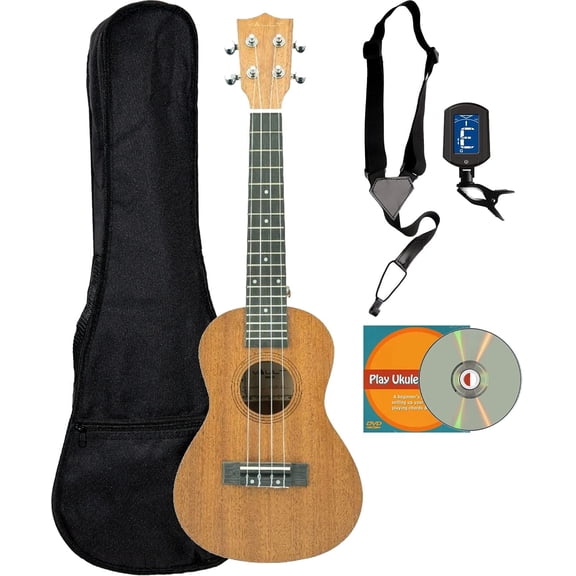 Vault UK-100 24" Arched Back Concert Ukulele w/ Gig Bag