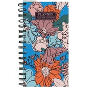 TF PUBLISHING July 2024 - June 2025 True Blue Flowers Small Weekly Monthly Planner  | 3.5" x 6.5"