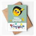 thumbnail image 1 of Happy Easter Festival Yellow Chicken Culture Wedding Cards Congratulations Greeting Envelopes, 1 of 3