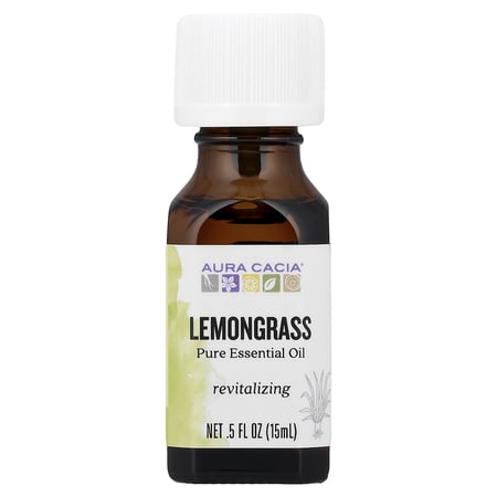 Aura Cacia 100% Pure Essential Oil Lemon Grass 0.5 oz Liquid