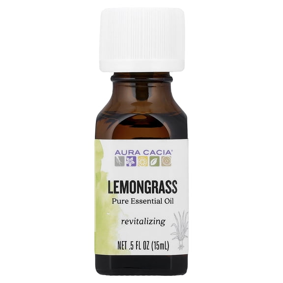 Aura Cacia 100% Pure Essential Oil Lemon Grass 0.5 oz Liquid