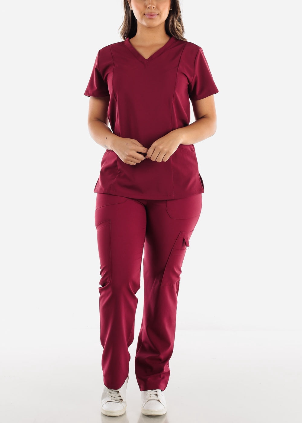 Juniors Medical Uniform Burgundy Top 