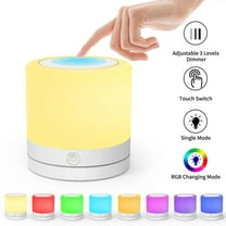 Night Light Lamp, 8 Color Changing Lamps LED, Portable Touch Lamps for Kids Room Bedroom Bathroom Camp Bedside Table Indoor Outdoor